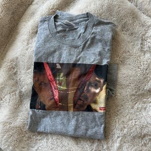 Grey Supreme t shirt